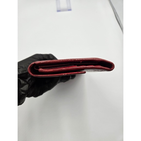 Gucci GG Embossed Continental Wallet Snap‎ Closure Red Leather Authentic - Picture 8 of 11